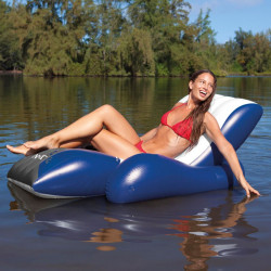 Floating Recliner Lounge 180x135cm Intex Luftmatratze mit Getränkehalter