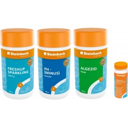 Chlor Starterset für Pools Chlor, Algezid & pH-Minus Poolpflege Steinbach