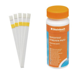 Quicktest Streifen pH/Cl, 50 St., Steinbach Teststreifen zur Messung von pH-Wert und freiem Chlor