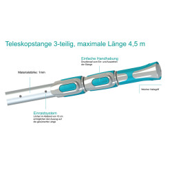 3-teilige Aluminium-Teleskkopstange Bayrol bis zu 4,5 m