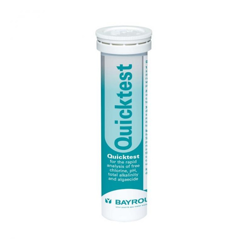 50 Teststreifen pH/TAC/Cl/Alg Bayrol Quicktest 50 Teststreifen pH/TAC/Cl/Alg Bayrol Quicktest