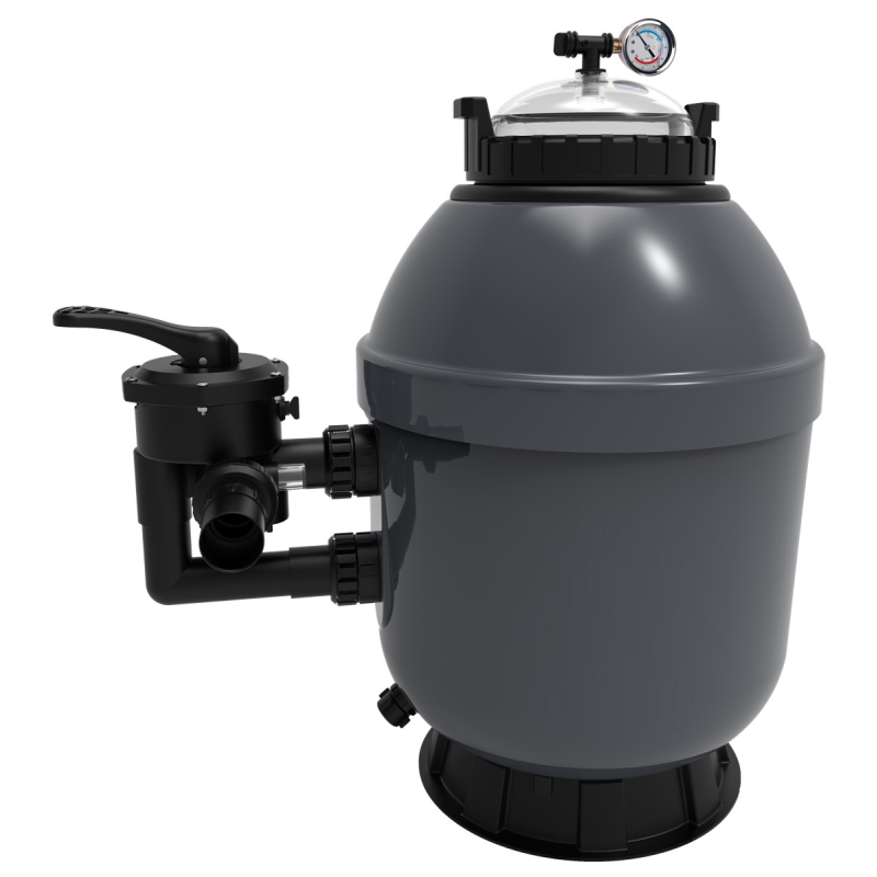 Sandfilterbehälter Poolex Rock SIDE Gelcoat Poolfilter mit Seitenventil