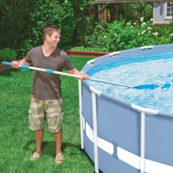 Reinigungsset Deluxe INTEX Poolsauger+Kescher+Beckenbürste+Teleskopstange