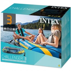 Schlauchboot INTEX Challenger 3 Ruderboot mit Padel und Pumpe 295 x 137 x 43 cm