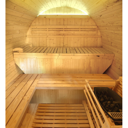 HOLL'S Gaïa Luna Dampfsauna Außenbereich inkl. Zubehör für Terrasse & Garten