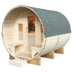 HOLL'S Gaïa Luna Dampfsauna Außenbereich inkl. Zubehör für Terrasse & Garten
