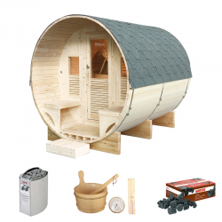 HOLL'S Gaïa Luna Dampfsauna Außenbereich inkl. Zubehör für Terrasse & Garten