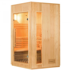 Eck-Dampfsauna Zen für 3–4 Personen – Traditionelle Sauna für Zuhause