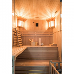Traditionelle Dampfsauna Sense für 4 Personen Wellness für Ihr Zuhause