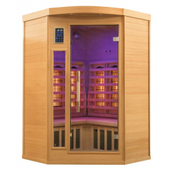 Infrarotsauna Apollon Quartz Eckmodell für 2–3 Personen Moderne Wärmekabine