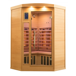 Infrarotsauna Apollon Quartz Eckmodell für 2–3 Personen Moderne Wärmekabine