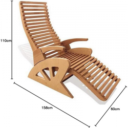 HOLL’S Sauna Liege High Comfort – Ergonomische Relaxliege für Sauna & Spa