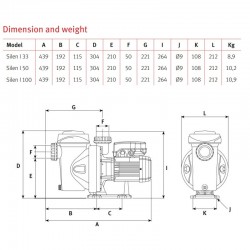 Poolpumpe Espa Silen I 33 8 M / 50 12 M / 100 15 M