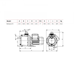 ESPA Multipool N Poolpumpe für hydraulische Bodensauger