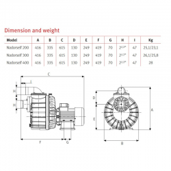 Pumpe Espa Nadorself für Gegenstromanlagen