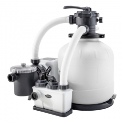 Poolzubehör Intex Sandfilteranlage Krystal Clear &amp;amp; Salzwassersystem QX ECO INTEX 7 g/h oder 11 g/h