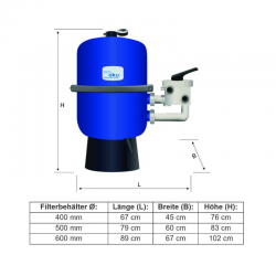 Filterbehälter Hawaii OKU mit 6-Wegeventil