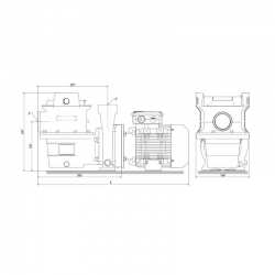 Poolzubehör Umwälzpumpe Pahlén HT WaterVISE mit verstellbaren Vorfilter 400 V