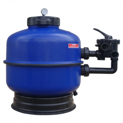 Sandfilterbehälter Grenada aus HDPE OKU Filterbehälter mit 6-Wege-Side-Mount-Ventil