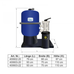 Poolzubehör Sandfilteranlage Hawaii mit Poolpumpe Pahlén WaterVise