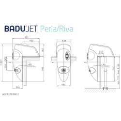 Poolzubehör Einhänge-Gegenstromanlage BaduJet Perla Einphasig 1~ 230V