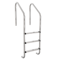 OKU Edelstahl-Einstiegsleiter V2A Poolleiter weites Modell