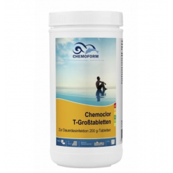 Poolchemie Chlortabletten Chemoclor T Chlortabletten groß 200 g für Pool Chemoform 1 kg