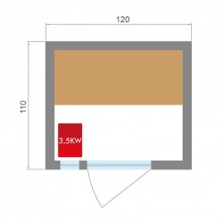 Traditionelle Dampfsauna Zen für 2 Personen