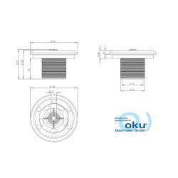 Einbauteile-Set für Styroporpools 1 x Breitmaulskimmer 2 x Einlaufdüsen 2 x Wanddurchführungen 1 x Bodenablauf