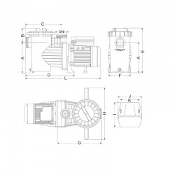 Poolpumpe SACI Winner Filterpumpe Dreiphasig
