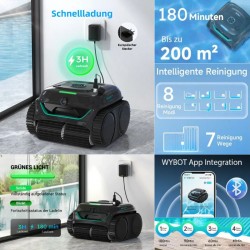 Poolroboter WYBOT C2 VISION Akku Poolreiniger mit APP