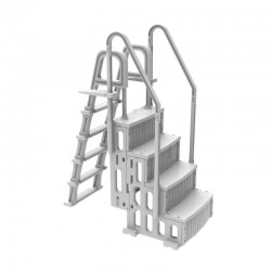 Poolzubehör OKU Pooltreppe 4-stufig &amp;amp; 5-stufige Poolleiter aus Kunststoff für Aufstellpools